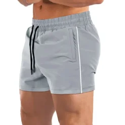 Discount OUKU Men's Athletic Shorts Running Shorts Gym Shorts Sports Going out Weekend Breathable Quick Dry Running Casual Pocket Drawstring Elastic Waist Plain Knee Length Gymnatics Activewear Black Royal Blue