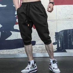 New OUKU Men's Athletic Shorts Running Shorts Capri Pants Pocket Plain Comfort Breathable Fitness Running Gym Sports Athleisure Black Royal Blue