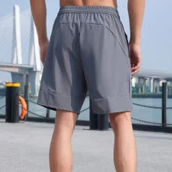 Outlet OUKU Men's Athletic Shorts Running Shorts Gym Shorts Sports Going out Weekend Breathable Quick Dry Running Casual Pocket Drawstring Elastic Waist Plain Knee Length Gymnatics Activewear Black Royal Blue