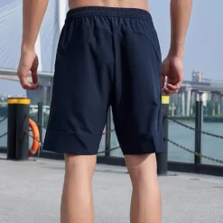 Outlet OUKU Men's Athletic Shorts Running Shorts Gym Shorts Sports Going out Weekend Breathable Quick Dry Running Casual Pocket Drawstring Elastic Waist Plain Knee Length Gymnatics Activewear Black Royal Blue