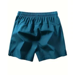 Online OUKU Men's Athletic Shorts Running Shorts Gym Shorts Sports Going out Weekend Breathable Quick Dry Running Casual Pocket Drawstring Elastic Waist Plain Knee Length Gymnatics Activewear Black Blue