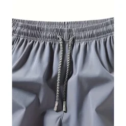 Online OUKU Men's Athletic Shorts Running Shorts Gym Shorts Sports Going out Weekend Breathable Quick Dry Running Casual Pocket Drawstring Elastic Waist Plain Knee Length Gymnatics Activewear Black Blue