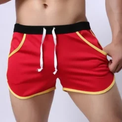 Clearance OUKU Men's Athletic Shorts Running Shorts Gym Shorts Drawstring Elastic Waist Color Block Breathable Quick Dry Outdoor Fitness Gym Sports Casual / Sporty Black White Micro-elastic