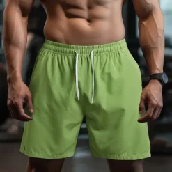 Outlet OUKU Men's Athletic Shorts Shorts Running Shorts Gym Shorts Sport Daily Quick Dry High Stretch Comfortable Pocket Drawstring Elastic Waist Plain Short Gymnatics Casual Activewear Lake blue Black