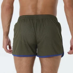 Best OUKU Men's Athletic Shorts Shorts Running Shorts Gym Shorts Mesh Shorts Pocket Drawstring Elastic Waist Patchwork Comfort Short Sports Outdoor Daily Going out Fashion Casual Black White Micro-elastic
