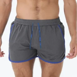 Best OUKU Men's Athletic Shorts Shorts Running Shorts Gym Shorts Mesh Shorts Pocket Drawstring Elastic Waist Patchwork Comfort Short Sports Outdoor Daily Going out Fashion Casual Black White Micro-elastic