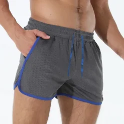Best OUKU Men's Athletic Shorts Shorts Running Shorts Gym Shorts Mesh Shorts Pocket Drawstring Elastic Waist Patchwork Comfort Short Sports Outdoor Daily Going out Fashion Casual Black White Micro-elastic