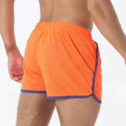 Best OUKU Men's Athletic Shorts Shorts Running Shorts Gym Shorts Mesh Shorts Pocket Drawstring Elastic Waist Patchwork Comfort Short Sports Outdoor Daily Going out Fashion Casual Black White Micro-elastic