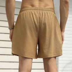 Outlet OUKU Men's Athletic Shorts Shorts Running Shorts Casual Shorts Drawstring Elastic Waist With Compression Liner Plain Comfort Short Sports Outdoor Daily Going out Fashion Casual Black White Micro-elastic