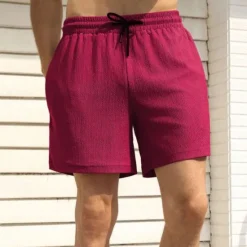 Outlet OUKU Men's Athletic Shorts Shorts Running Shorts Casual Shorts Drawstring Elastic Waist With Compression Liner Plain Comfort Short Sports Outdoor Daily Going out Fashion Casual Black White Micro-elastic