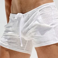 OUKU Men's Athletic Shorts Sweat Shorts Shorts Summer Shorts Pocket Elastic Waist Drawstring Plain Comfort Breathable Short Outdoor Sports Classic Casual Beige