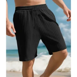 Online OUKU Men's Athletic Shorts Sweat Shorts Shorts Summer Shorts Pocket Drawstring Elastic Waist Plain Comfort Breathable Short Outdoor Sports Classic Casual Black White