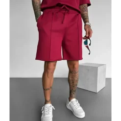 Hot OUKU Men's Athletic Shorts Sweat Shorts Shorts Summer Shorts Pocket Drawstring Elastic Waist Plain Comfort Breathable Short Outdoor Sports Classic Casual Black White