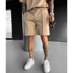 Hot OUKU Men's Athletic Shorts Sweat Shorts Shorts Summer Shorts Pocket Drawstring Elastic Waist Plain Comfort Breathable Short Outdoor Sports Classic Casual Black White