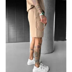 Hot OUKU Men's Athletic Shorts Sweat Shorts Shorts Summer Shorts Pocket Drawstring Elastic Waist Plain Comfort Breathable Short Outdoor Sports Classic Casual Black White
