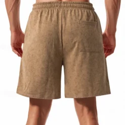 Online OUKU Men's Athletic Shorts Sweat Shorts Shorts Summer Shorts Pocket Drawstring Elastic Waist Plain Comfort Breathable Short Outdoor Sports Classic Casual Black Navy Blue Brown