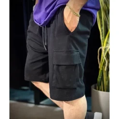 Discount OUKU Men's Athletic Shorts Sweat Shorts Shorts Summer Shorts Pocket Drawstring Elastic Waist Plain Comfort Breathable Short Outdoor Sports Classic Casual Black Blue Micro-elastic