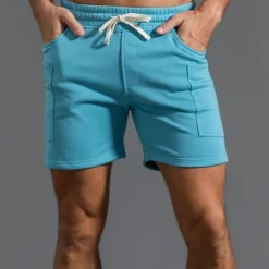 Outlet OUKU Men's Athletic Shorts Sweat Shorts Shorts Summer Shorts Pocket Drawstring Elastic Waist Plain Comfort Breathable Short Outdoor Sports Classic Casual Black White