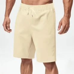 New OUKU Men's Athletic Shorts Sweat Shorts Shorts Summer Shorts Pocket Drawstring Elastic Waist Plain Comfort Breathable Short Outdoor Sports Classic Casual Black Red