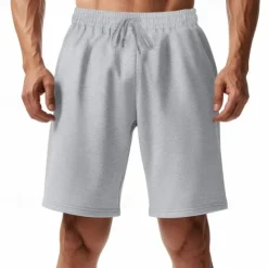 New OUKU Men's Athletic Shorts Sweat Shorts Shorts Summer Shorts Pocket Drawstring Elastic Waist Plain Comfort Breathable Short Outdoor Sports Classic Casual Black Red