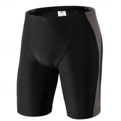 OUKU Men's Athletic Swimwear Swim Shorts Board Shorts Bottoms Swimming Surfing Racing Solid Colored Swimwear Quick Dry Lightweight Terylene Beach Wear Black
