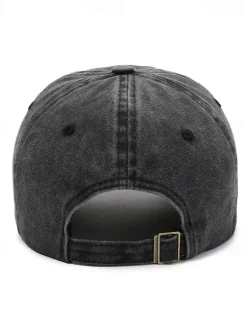 OUKU Men's Baseball Cap Black Dark Navy 100% Cotton Embroidered Travel Beach Outdoor Vacation Plain Adjustable Fashion