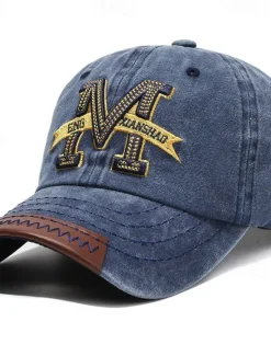 OUKU Men's Baseball Cap Black Dark Navy 100% Cotton Embroidered Travel Beach Outdoor Vacation Plain Adjustable Fashion