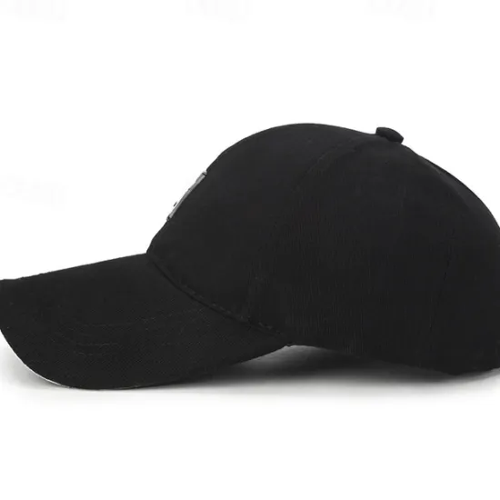 Clearance OUKU Men's Baseball Cap Black White Cotton Travel Beach Outdoor Vacation Plain Adjustable Fashion