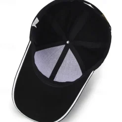 Clearance OUKU Men's Baseball Cap Black White Cotton Travel Beach Outdoor Vacation Plain Adjustable Fashion