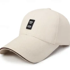 Clearance OUKU Men's Baseball Cap Black White Cotton Travel Beach Outdoor Vacation Plain Adjustable Fashion