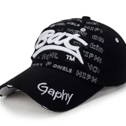 Sale OUKU Men's Baseball Cap Black White Polyester Embroidery Travel Beach Outdoor Vacation Plain Adjustable Sunscreen Fashion