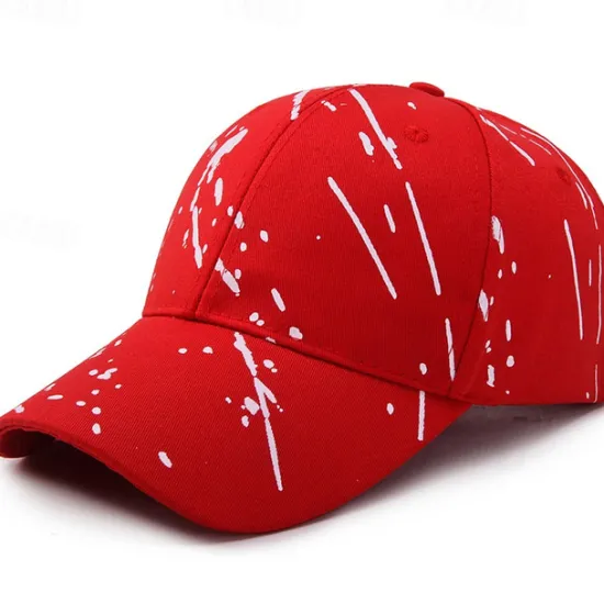 Outlet OUKU Men's Baseball Cap Black White Polyester Travel Beach Outdoor Vacation Graffiti Adjustable Fashion