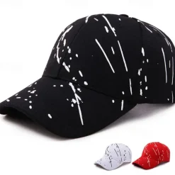 Outlet OUKU Men's Baseball Cap Black White Polyester Travel Beach Outdoor Vacation Graffiti Adjustable Fashion