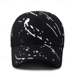 Outlet OUKU Men's Baseball Cap Black White Polyester Travel Beach Outdoor Vacation Graffiti Adjustable Fashion
