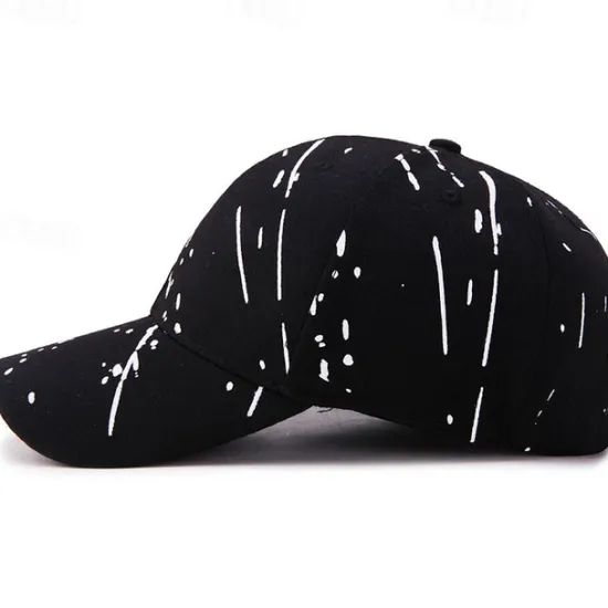 Outlet OUKU Men's Baseball Cap Black White Polyester Travel Beach Outdoor Vacation Graffiti Adjustable Fashion