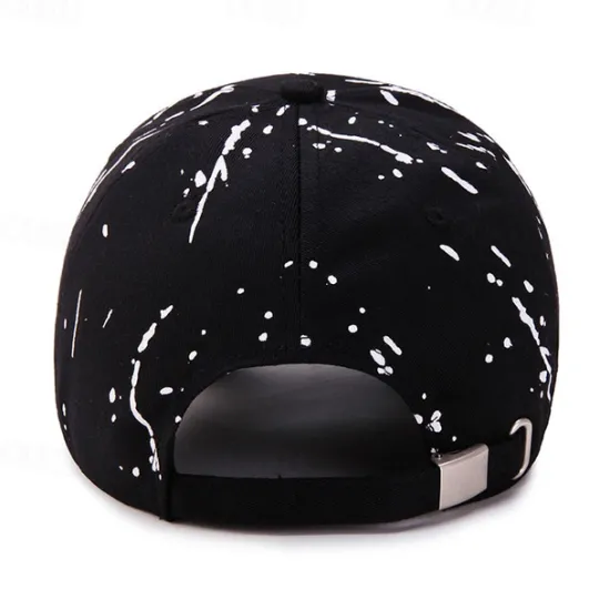Outlet OUKU Men's Baseball Cap Black White Polyester Travel Beach Outdoor Vacation Graffiti Adjustable Fashion