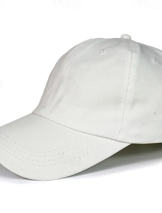 OUKU Men's Baseball Cap Black White Cotton Streetwear Stylish Casual Daily Outdoor clothing Holiday Plain Sunscreen