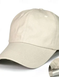 OUKU Men's Baseball Cap Black White Cotton Streetwear Stylish Casual Daily Outdoor clothing Holiday Plain Sunscreen