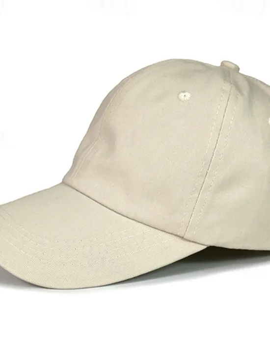 OUKU Men's Baseball Cap Black White Cotton Streetwear Stylish Casual Daily Outdoor clothing Holiday Plain Sunscreen