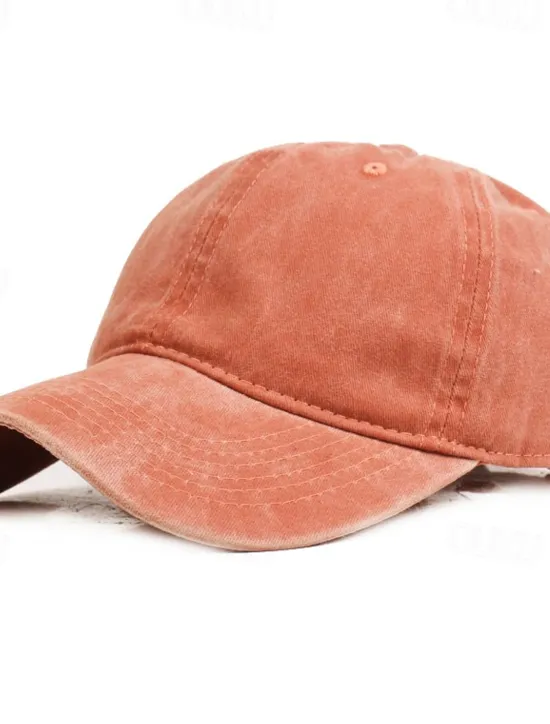 Sale OUKU Men's Baseball Cap Black Yellow Cotton Streetwear Stylish Casual Daily Outdoor clothing Holiday Plain Sunscreen