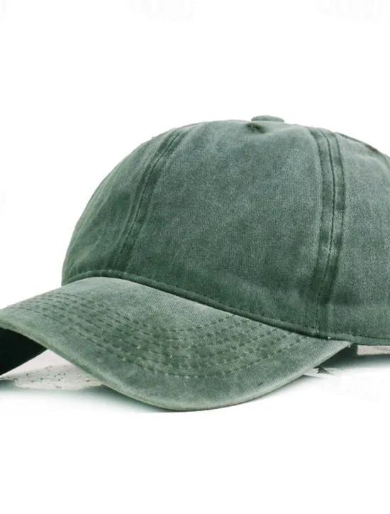 Sale OUKU Men's Baseball Cap Black Yellow Cotton Streetwear Stylish Casual Daily Outdoor clothing Holiday Plain Sunscreen