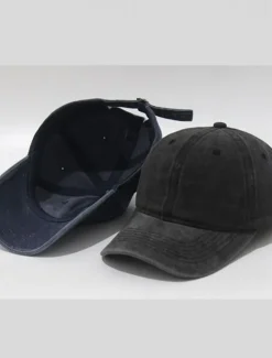 Sale OUKU Men's Baseball Cap Black Yellow Cotton Streetwear Stylish Casual Daily Outdoor clothing Holiday Plain Sunscreen