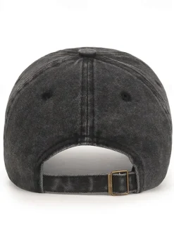 Sale OUKU Men's Baseball Cap Black Yellow 100% Cotton Embroidery Travel Beach Outdoor Vacation Plain Adjustable Fashion