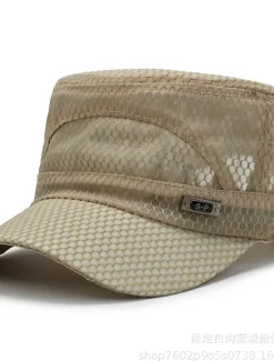 Hot OUKU Men's Baseball Cap Dark Navy khaki Gauze Mesh Streetwear Stylish Casual Daily Outdoor clothing Holiday Plain Sunscreen