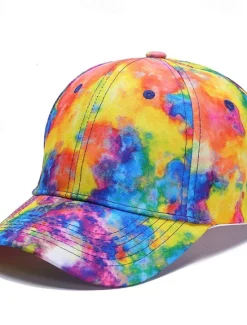 Best OUKU Men's Baseball Cap Sun Hat Trucker Hat White Blue Cotton Adjustable Fashion Daily Wear Festival Tie Dye Casual / Daily