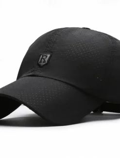 Discount OUKU Men's Baseball Cap Sun Hat Trucker Hat Black White Polyester Fashion Casual Street Daily Plain Adjustable Sunscreen Breathable