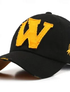 Outlet OUKU Men's Baseball Cap Sun Hat Trucker Hat Black khaki 100% Cotton Embroidered Fashion Casual Street Daily Patchwork Letter Adjustable Sunscreen Breathable