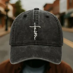 Outlet OUKU Men's Baseball Cap Sun Hat Black Wine Polyester Faith Letter Travel Beach Vacation Casual Plain Adjustable Fashion