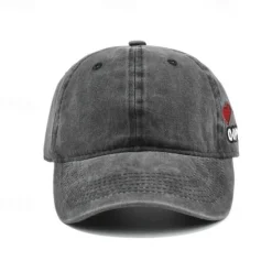 Online OUKU Men's Baseball Cap Sun Hat Trucker Hat Black Wine Cotton Embroidered Fashion Casual Street Daily Letter Adjustable Sunscreen Breathable