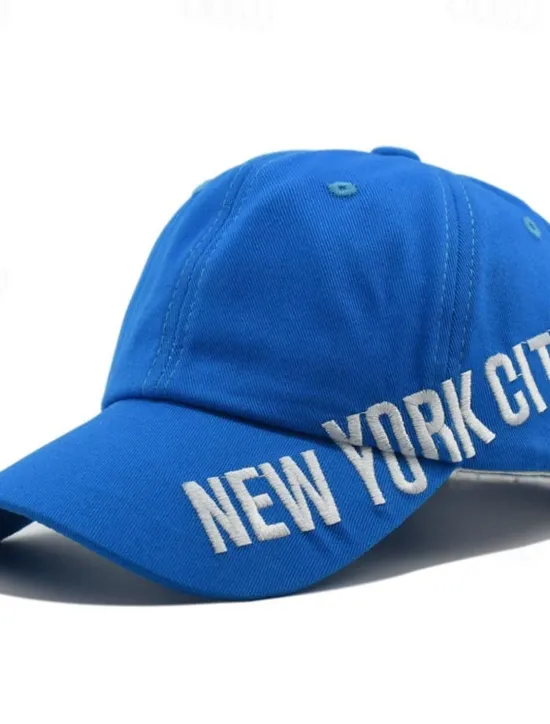 Online OUKU Men's Baseball Cap Sun Hat Trucker Hat Black Blue Cotton Embroidered Fashion Casual Street Daily Letter Adjustable Sunscreen Breathable